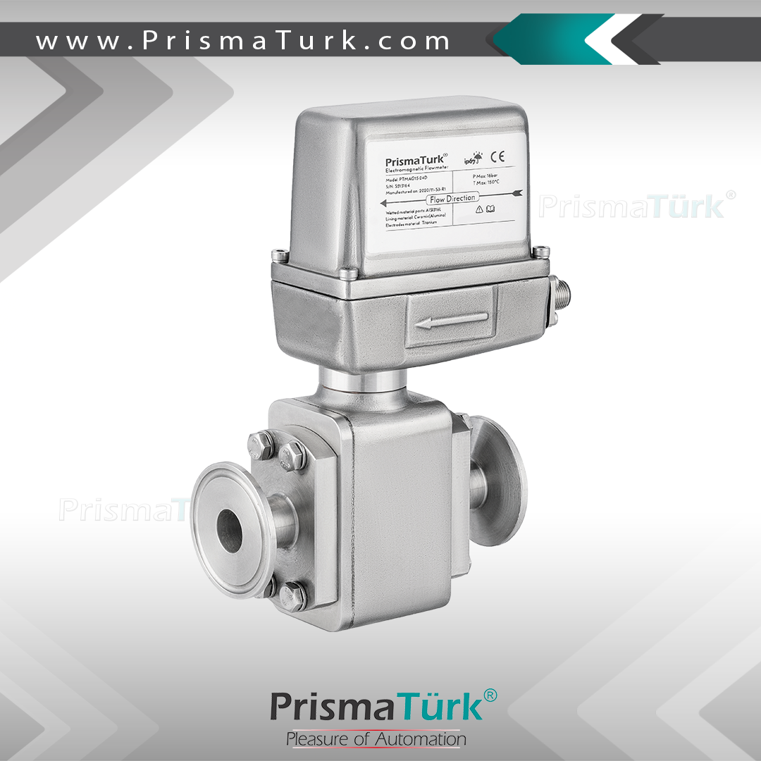 Dolum için PrismaTürk paslanmaz çelik elektromanyetik debimetre